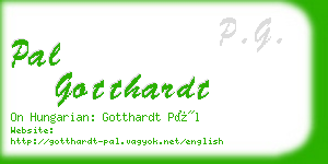 pal gotthardt business card